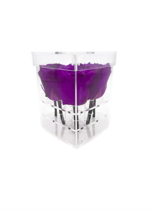 Heart Acrylic Box  (6 Preserved Stems)