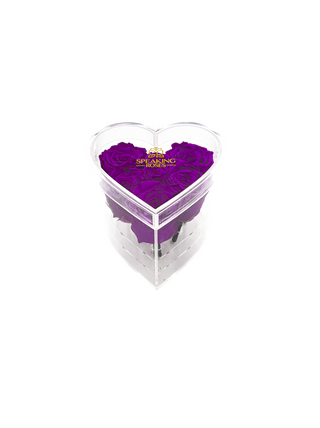 Heart Acrylic Box  (6 Preserved Stems)