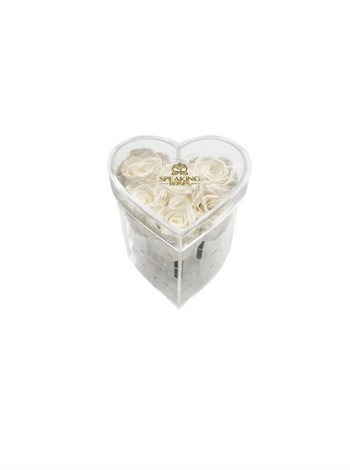 Heart Acrylic Box  (6 Preserved Stems)
