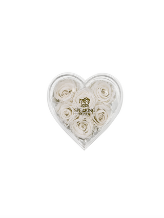 Heart Acrylic Box  (6 Preserved Stems)