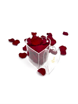 Heart Acrylic Box  (100 Preserved Petals)