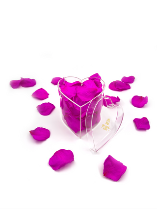 Heart Acrylic Box  (100 Preserved Petals)