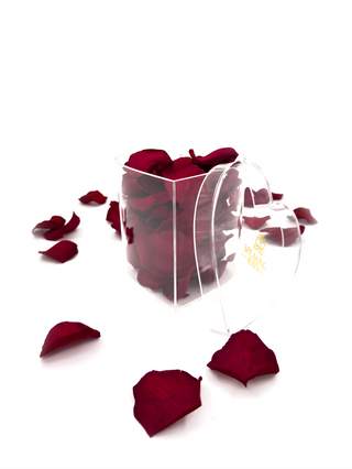 Heart Acrylic Box  (100 Preserved Petals)
