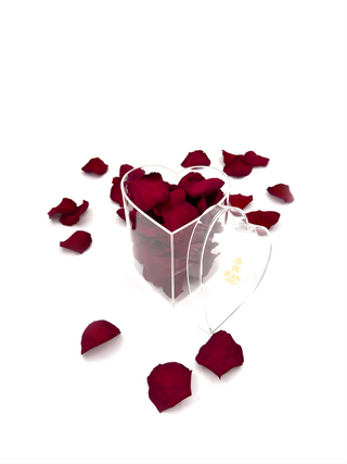Heart Acrylic Box  (100 Preserved Petals)