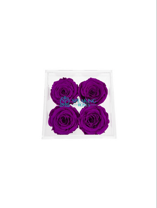 Square Acrylic Box  (4 Stems Heads)