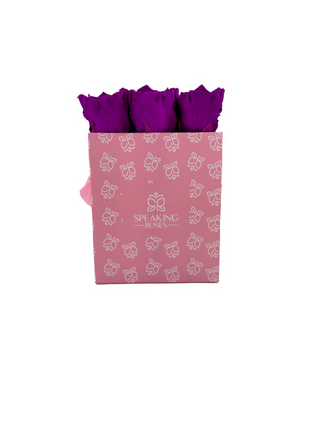 Square Paper Box (9 Preserved Rose Heads)