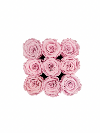Square Paper Box (9 Preserved Rose Heads)