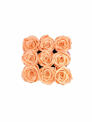 Square Paper Box (9 Preserved Rose Heads)