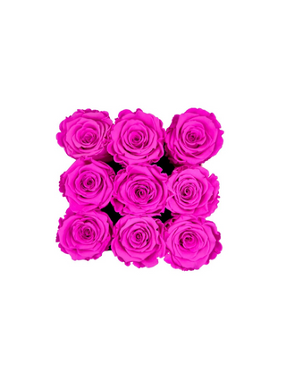 Square Paper Box (9 Preserved Rose Heads)