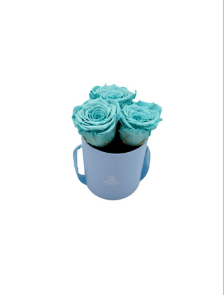 Round Paper Box (3 Preserved Rose Heads)