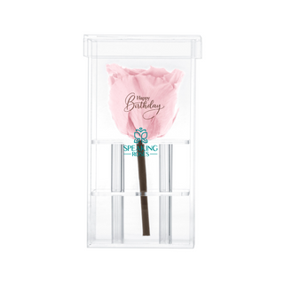 Luxara Uno –  Happy Birthday - Personalized Rose - 100% Real (Preserved-Eternal)