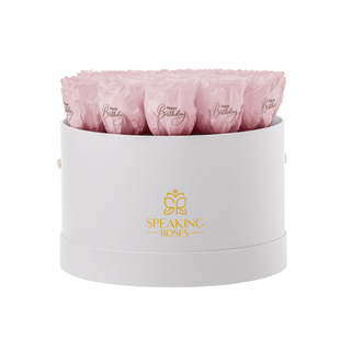 Magnaro Bloom - Happy Birthday -17 Personalized Roses - 100% Real (Preserved-Eternal)