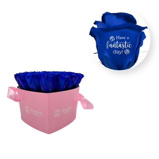 Have a fantastic day! - Heart Paper Box  (20 Preserved Heads)