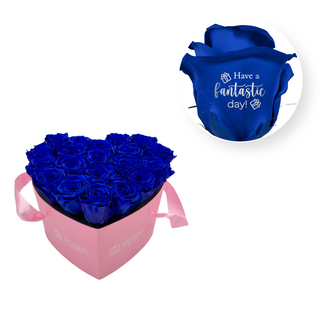 Have a fantastic day! - Heart Paper Box  (20 Preserved Heads)
