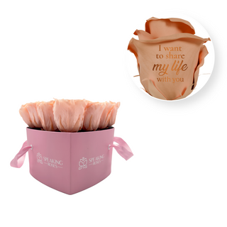 I want to share my life with you - Heart Paper Box (15 Preserved Heads)