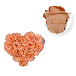 To my beloved wife  - Heart Paper Box (15 Preserved Heads)