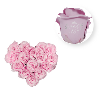 Sweet 16 - Heart Paper Box (15 Preserved Heads)