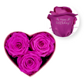 Personalize Your Message - Heart Paper Box (3 Life-Lasting Rose Heads)