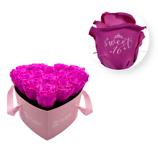 Sweet 16 - Heart Paper Box (15 Preserved Heads)