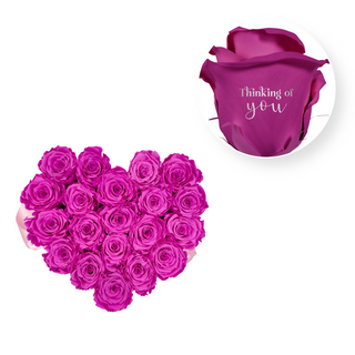 Thinking of you - Heart Paper Box  (20 Preserved Heads)