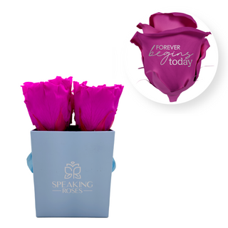 Forever begins today - Square Paper Box  (4 Preserved Head)