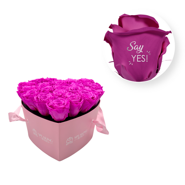 Say yes - Heart Paper Box (20 Preserved Heads)