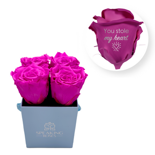 You stole my heart - Square Paper Box  (4 Preserved Head)
