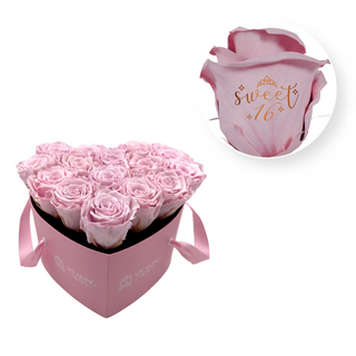 Sweet 16 - Heart Paper Box (15 Preserved Heads)