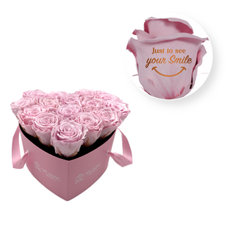 Just to See you Smile  - Heart Paper Box (15 Preserved Heads)