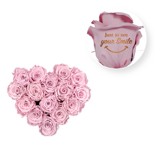 Just to See you Smile  - Heart Paper Box (15 Preserved Heads)