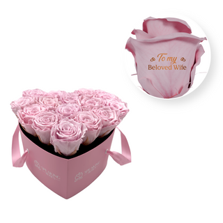To my beloved wife  - Heart Paper Box (15 Preserved Heads)