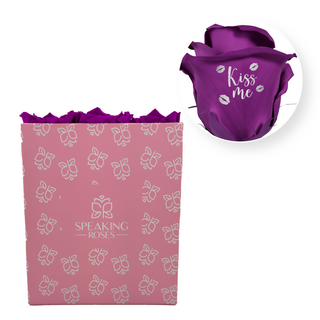 Kiss Me - Square Paper Box (9 Preserved Rose Heads)