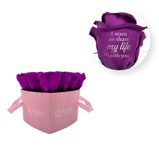 I want to share my life with you - Heart Paper Box (15 Preserved Heads)