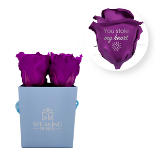 You stole my heart - Square Paper Box  (4 Preserved Head)
