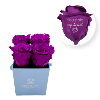 You stole my heart - Square Paper Box  (4 Preserved Head)