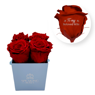 To my beloved wife - Square Paper Box  (4 Preserved Head)