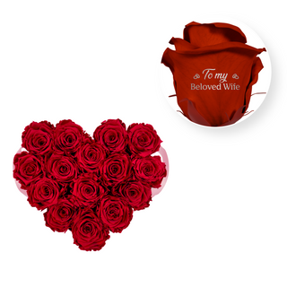 To my beloved wife  - Heart Paper Box (15 Preserved Heads)