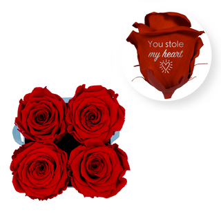 You stole my heart - Square Paper Box  (4 Preserved Head)