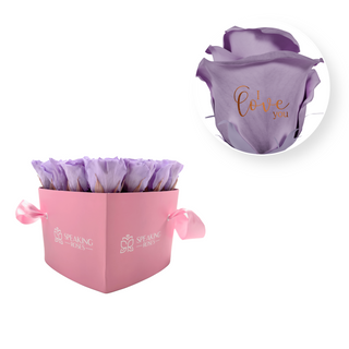 I love you - Heart Paper Box  (20 Preserved Heads)
