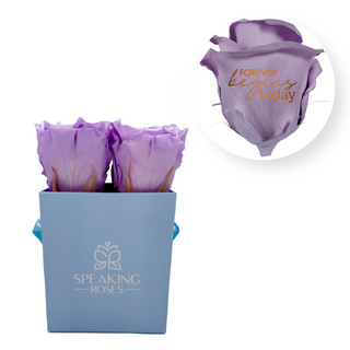 Forever begins today - Square Paper Box  (4 Preserved Head)
