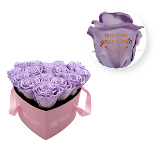 Just to See you Smile  - Heart Paper Box (15 Preserved Heads)