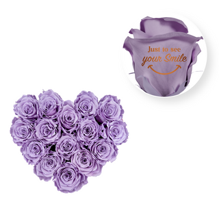 Just to See you Smile  - Heart Paper Box (15 Preserved Heads)