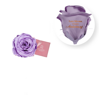 Love blooms, happy anniversary! - Square Paper Box  (1 Preserved Head)