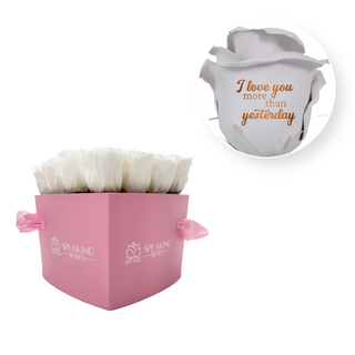 I love you more than yesterday - Heart Paper Box  (20 Preserved Heads)