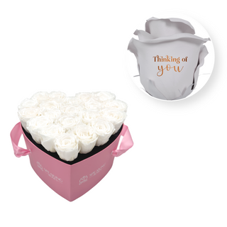 Thinking of you - Heart Paper Box  (20 Preserved Heads)