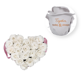 Together, today & always - Heart Paper Box  (20 Preserved Heads)