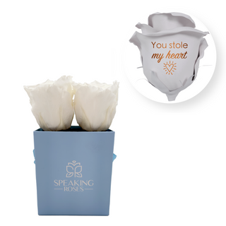 You stole my heart - Square Paper Box  (4 Preserved Head)