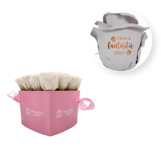 Have a fantastic day! - Heart Paper Box  (20 Preserved Heads)