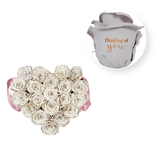 Thinking of you - Heart Paper Box  (20 Preserved Heads)