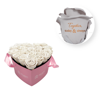 Together, today & always - Heart Paper Box  (20 Preserved Heads)